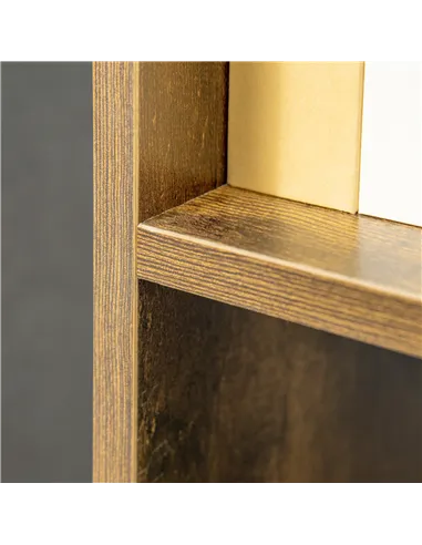 HOMCOM Industrial Style Storage Shelf, Bookcase, Bookshelf with 6 Compartments, Freestanding Shelving Unit for Living Room, Home