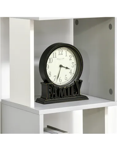 HOMCOM Modern 5-Tier Bookshelf, Freestanding Bookcase Storage Shelving for Living Room Home Office Study, White and Light Grey