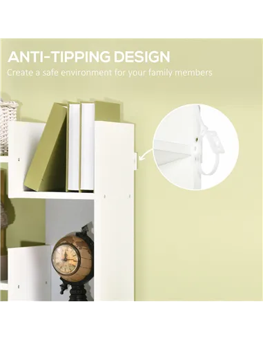 HOMCOM Modern Book Shelf with 11 Open Shelves, 6-Tier Bookcase, Freestanding Shelving Unit for Home Office and Study, White