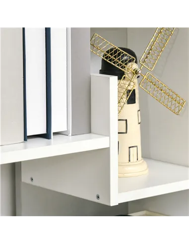 HOMCOM Modern Book Shelf with 11 Open Shelves, 6-Tier Bookcase, Freestanding Shelving Unit for Home Office and Study, White