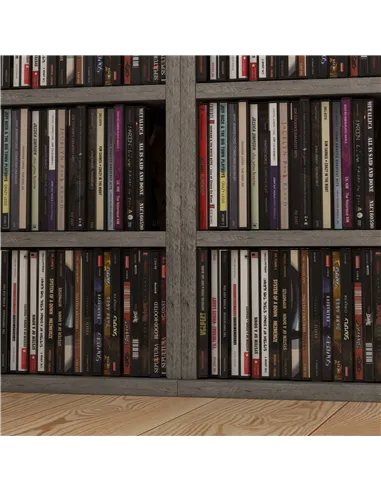 HOMCOM Set of Two 102 CD Storage Units - Dark Wood-Effect