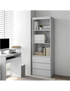 HOMCOM 180cm Tall Bookcase, with Shelves and Drawers - White 2