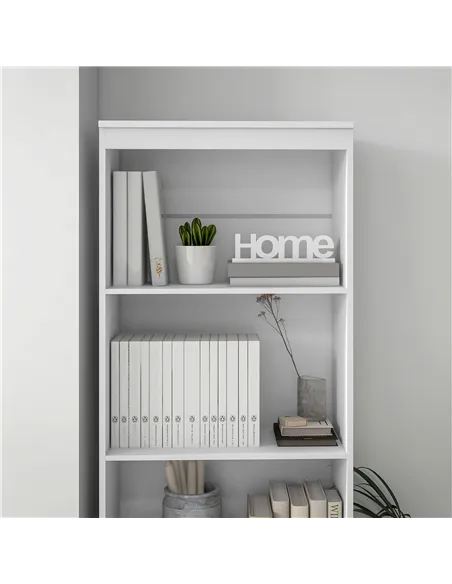 HOMCOM 180cm Tall Bookcase, with Shelves and Drawers - White