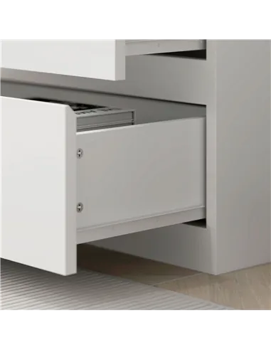 HOMCOM 180cm Tall Bookcase, with Shelves and Drawers - White