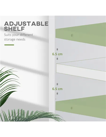 HOMCOM 2 Tier Bookshelf, Low Bookcase with Adjustable Shelf, 2 Compartments for Home Office, Living Room, Study, White