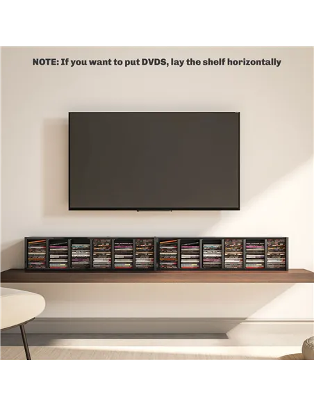 HOMCOM Set of Two 102 CD Storage Units - High Gloss Black
