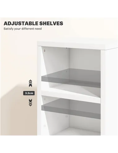 HOMCOM Set of Two 102 CD Storage Units - High Gloss White