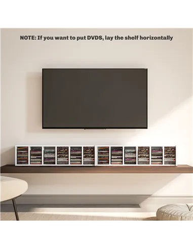 HOMCOM Set of Two 102 CD Storage Units - High Gloss White