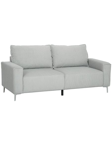 HOMCOM Three-Seater Corduroy - Light Grey