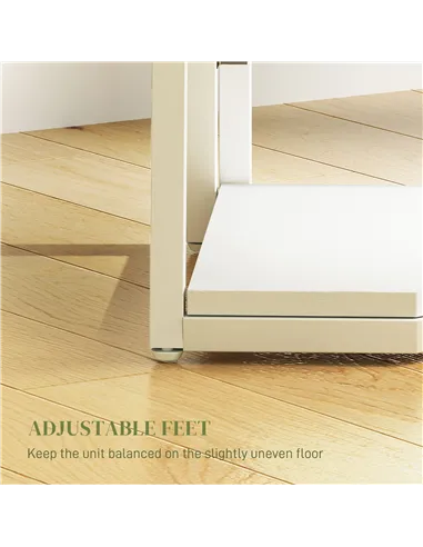 HOMCOM Five-Tier Corner Shelf - White