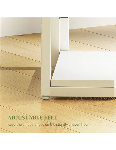 HOMCOM Five-Tier Corner Shelf - White