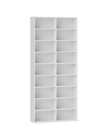 HOMCOM 640 CD Storage Tower - White