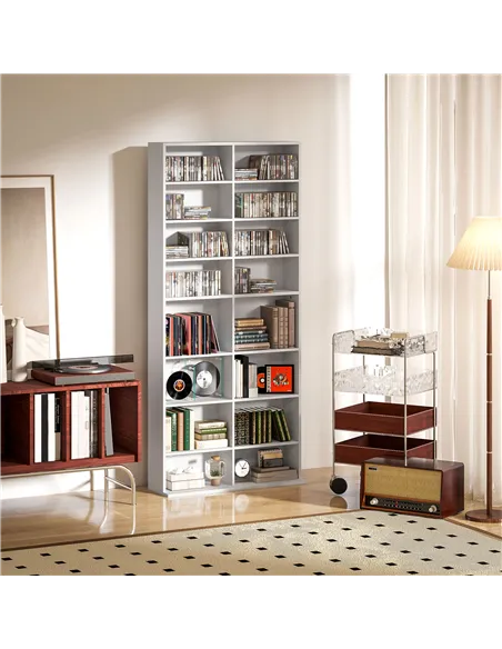 HOMCOM 640 CD Storage Tower - White