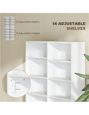 HOMCOM 640 CD Storage Tower - White