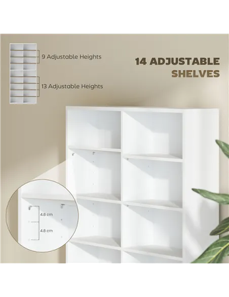 HOMCOM 640 CD Storage Tower - White