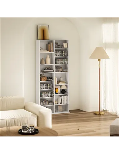 HOMCOM 640 CD Storage Tower - White