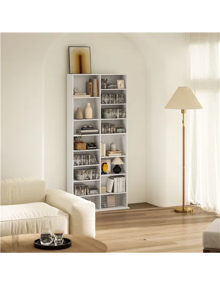 HOMCOM 640 CD Storage Tower - White