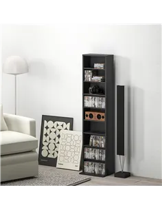 HOMCOM 260 Narrow CD Storage Unit - Black 2