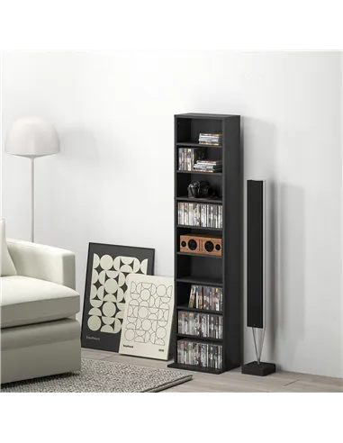 HOMCOM 260 Narrow CD Storage Unit - Black