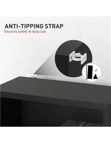 HOMCOM 260 Narrow CD Storage Unit - Black