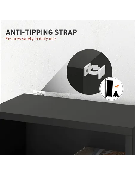 HOMCOM 260 Narrow CD Storage Unit - Black