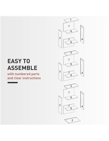 HOMCOM 260 Narrow CD Storage Unit - Black