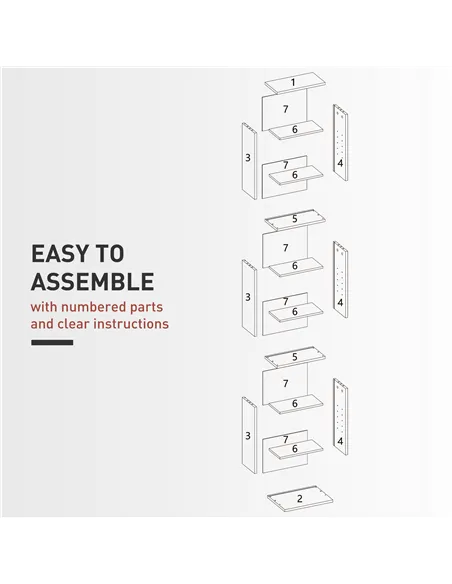 HOMCOM 260 Narrow CD Storage Unit - Black