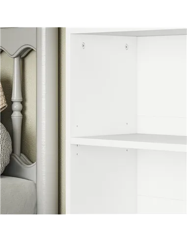 HOMCOM Six Shelf Bookcase - White