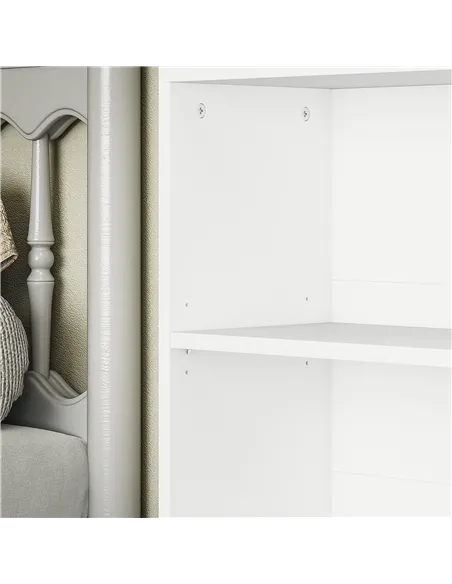 HOMCOM Six Shelf Bookcase - White