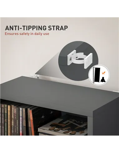 HOMCOM 260 Narrow CD Storage Unit - Grey