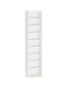 HOMCOM 260 Narrow CD Storage Unit - White