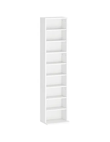 HOMCOM 260 Narrow CD Storage Unit - White