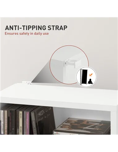 HOMCOM 260 Narrow CD Storage Unit - White