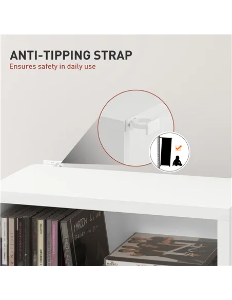 HOMCOM 260 Narrow CD Storage Unit - White