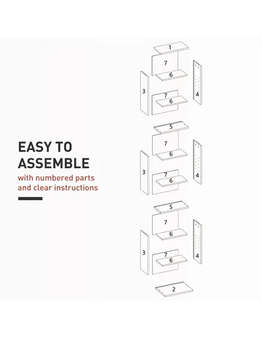 HOMCOM 260 Narrow CD Storage Unit - White