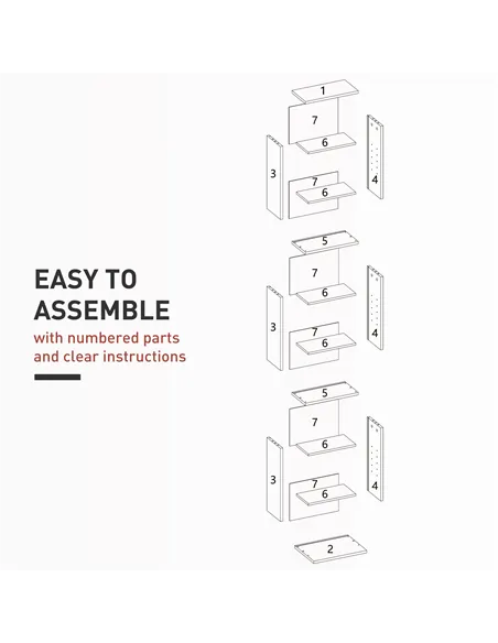 HOMCOM 260 Narrow CD Storage Unit - White