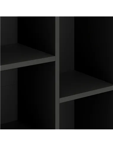 HOMCOM 2-Tier Bookshelf with 5 Compartments - Black