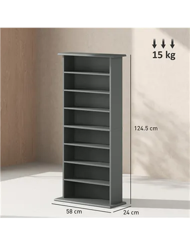 HOMCOM 360 CD Storage Unit - Grey