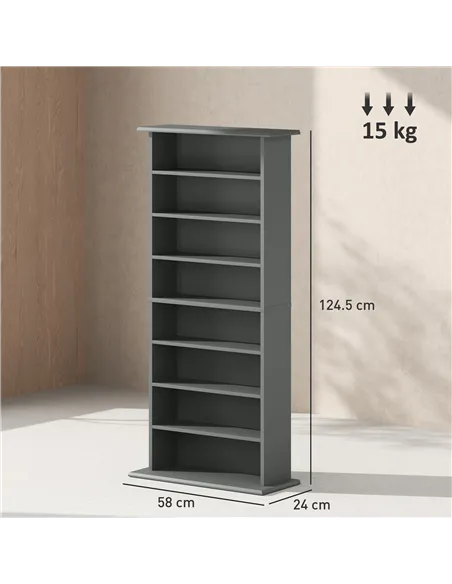 HOMCOM 360 CD Storage Unit - Grey