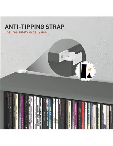 HOMCOM 360 CD Storage Unit - Grey