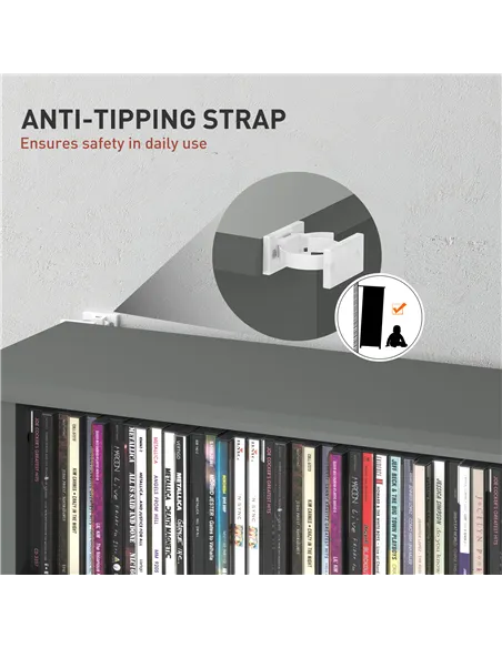 HOMCOM 360 CD Storage Unit - Grey