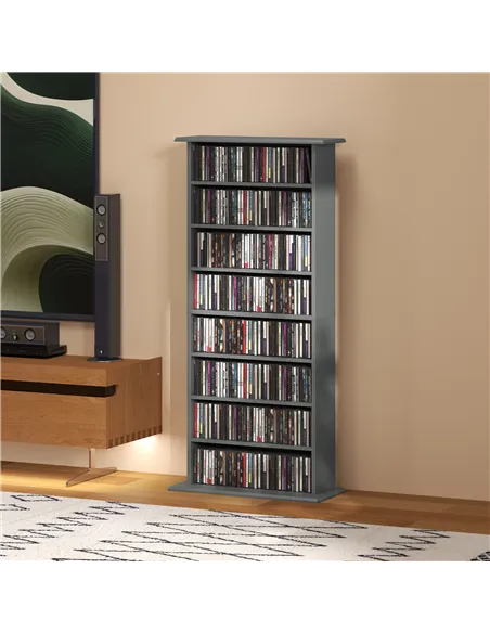 HOMCOM 360 CD Storage Unit - Grey