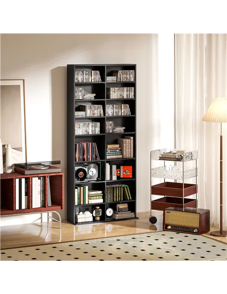 HOMCOM 640 CD Storage Tower - Black