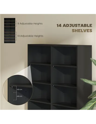 HOMCOM 640 CD Storage Tower - Black