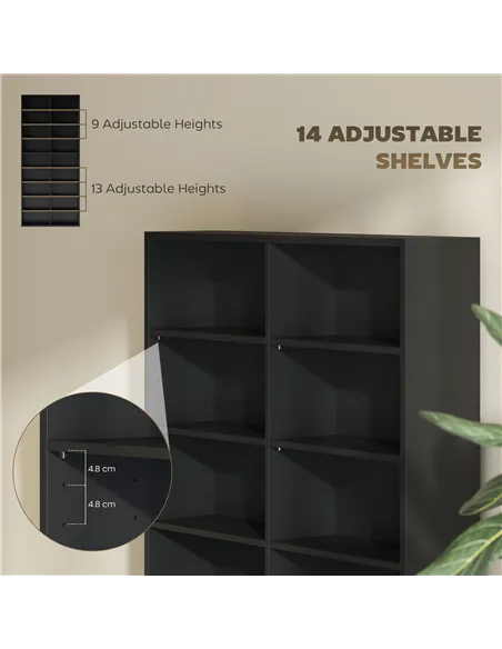 HOMCOM 640 CD Storage Tower - Black