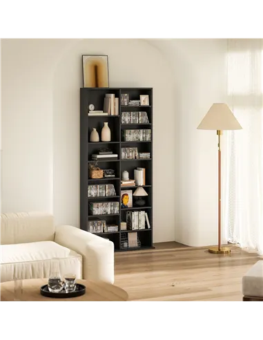 HOMCOM 640 CD Storage Tower - Black