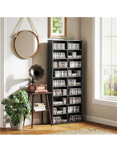 HOMCOM 640 CD Storage Tower - Black