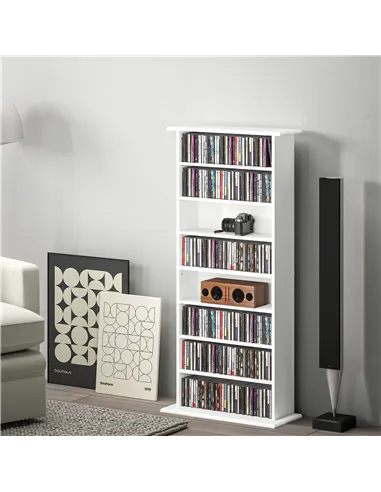 HOMCOM 360 CD Storage Unit - White