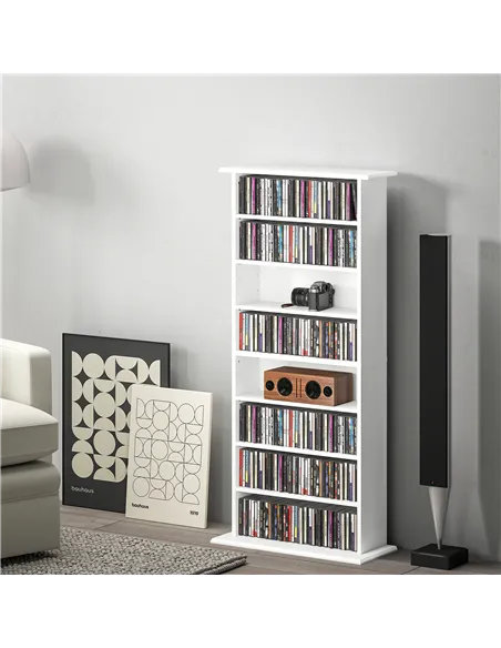 HOMCOM 360 CD Storage Unit - White