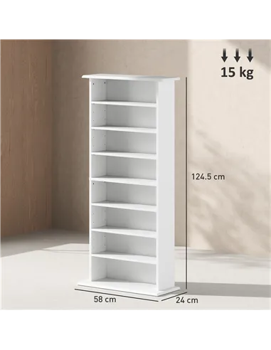 HOMCOM 360 CD Storage Unit - White
